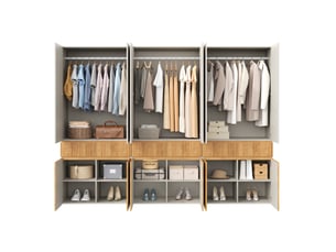 Armoire 12 porte(s) battante  3 tiroir(s) <strong>MAISENTIEL</strong> <strong></strong> coloris bicolore largeur 270 cm