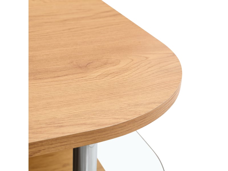  Table basse avec rangement, effet bois naturel, 100 x 60 x 42 cm  - Conforama W