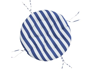 Coussin rond, coussin d'assise rayure bleueblanche ø 100 x11 cm tissu oxford cf56624