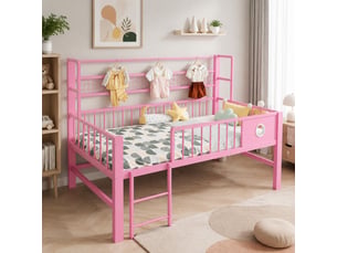 Lit surélevé 90x200 cm <strong>MODENUIT </strong> <strong></strong> coloris rose