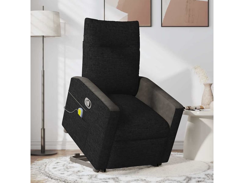 Fauteuil de massage inclinable, fauteuil relax noir tissu shl59053 - Conforama C