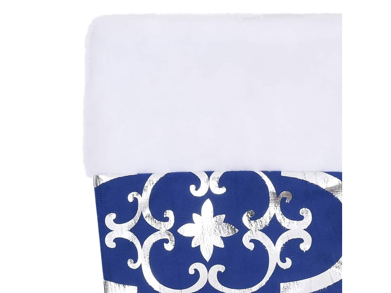  Jupe de sapin de noël de luxe avec chaussette bleu 150 cm tissu  - Conforama E