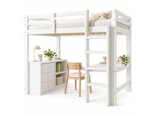 Lit mezzanine 90x200 cm    coloris blanc