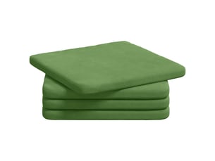 Lot de 4 coussins de siège, coussins décoratifs velours vert clair 40 x 40 x 3 cm cf60043