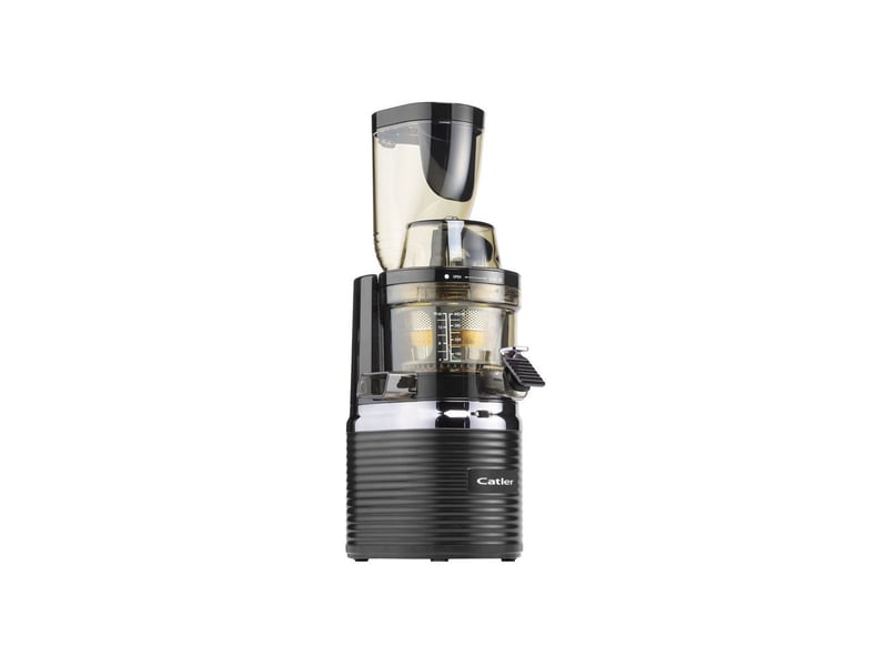  Extracteur de jus lent vertical js 8012 43 tr min 3 passoires moteur induction 200 w noir et argent CAT8590669376780 - Conforama C