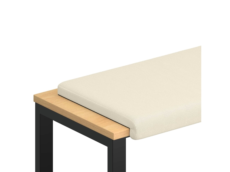 Coussin de banc, coussin d'assise, coussin de canapé velours texturé crème profondeur 35 cm cf53921 - Conforama A