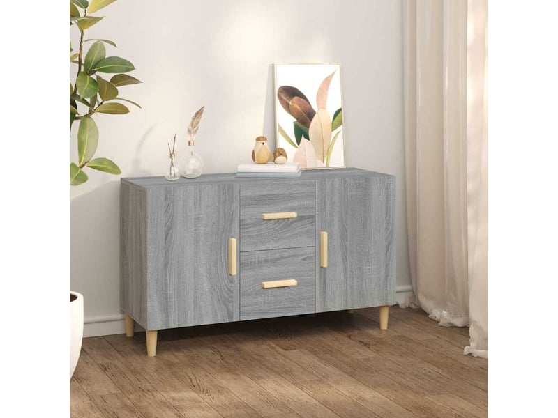  Buffet - bahut - meuble de rangement sonoma gris 100x36x60 cm bois d'ingénierie  - Conforama B