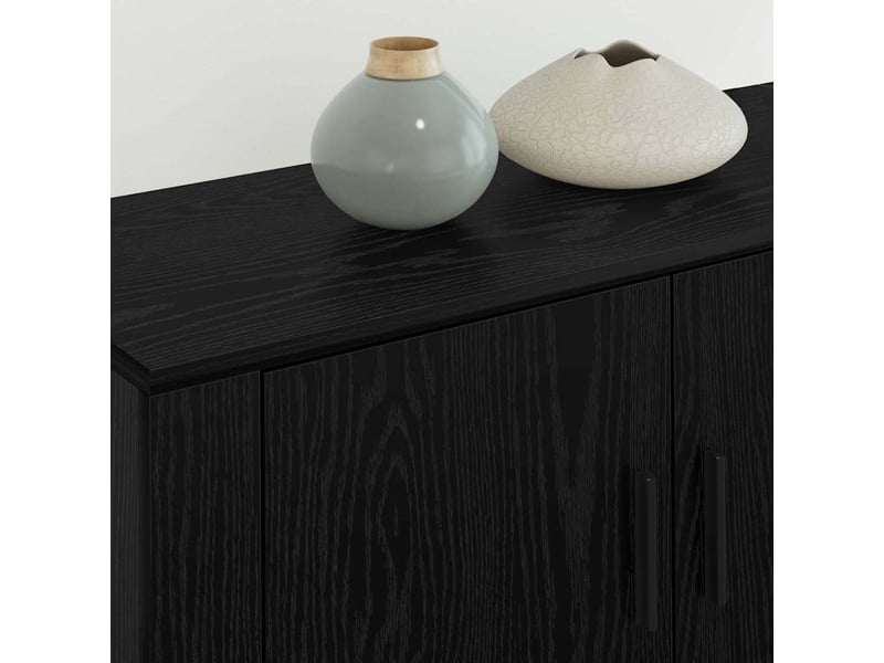  Ensemble de meuble tv - banc tv - meuble de rangement mural 3 pcs chêne noir bois d'ingénierie  - Conforama D