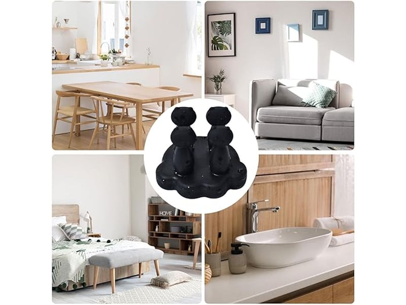  4 pièces crochets en silicone pour porte murale clip de câble adhésif 3d pour clé auto-adhésif étanche pour câble organisateur de clés, noir  - Conforama D