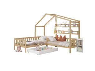 Lit superposé 90x200 cm WISHDOR coloris blanc