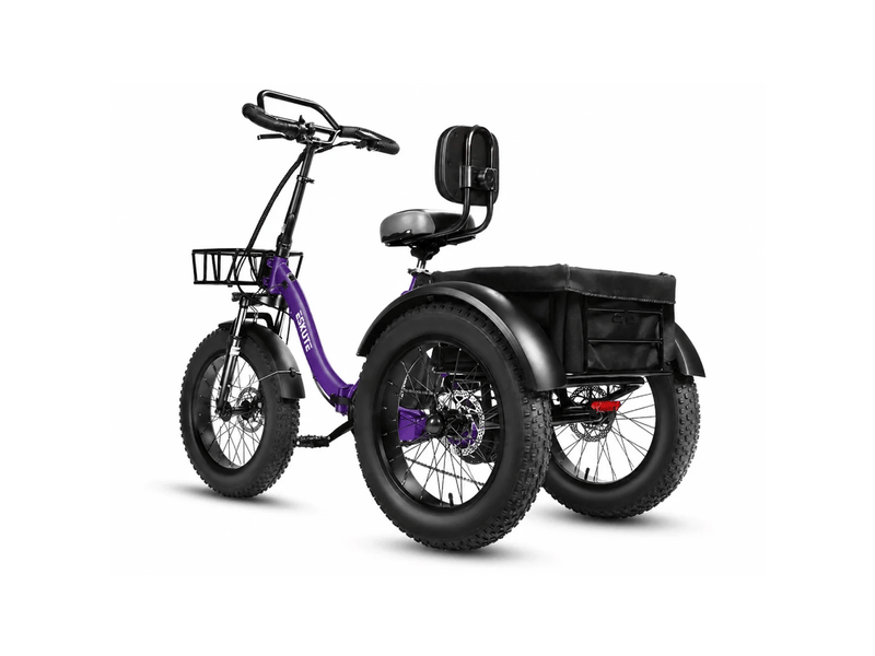  Tricycle électrique 20 pouces eskute t302pro, 48 v 250 w 20,8 ah, confort ergonomique, violet  - Conforama E