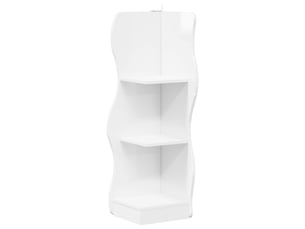 Étagère d'angle, armoire de rangement blanc brillant 34 x 33 x 102 cm cf41368