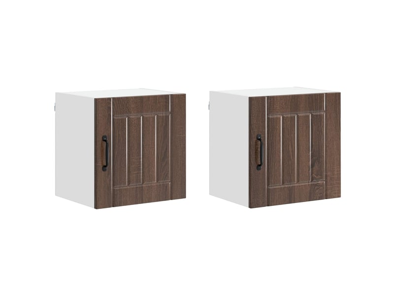  Meuble mural de cuisine | armoire de cuisine 2 pcs chêne brun bois d'ingénierie shl4658  - Conforama A