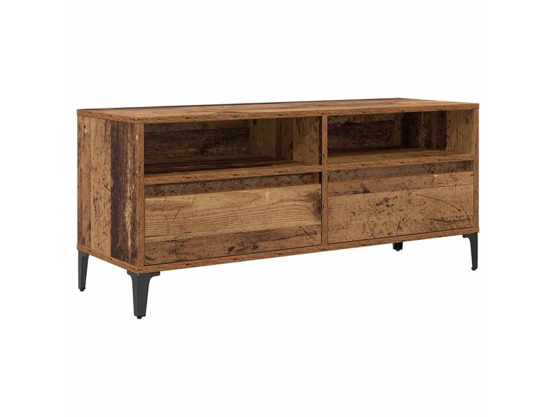  Meuble tv - banc tv - meuble de rangement avec tiroir bois ancien 100 x 34,5 x 44,5 cm  - Conforama A