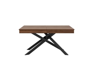 Table à manger extensible rectangulaire noyer, 140180 x 80 cm, 6–8 places