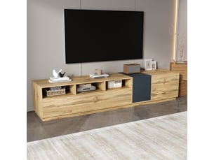 Meuble tv coloris naturel  <strong>NAHILIMI</strong>  <strong></strong>