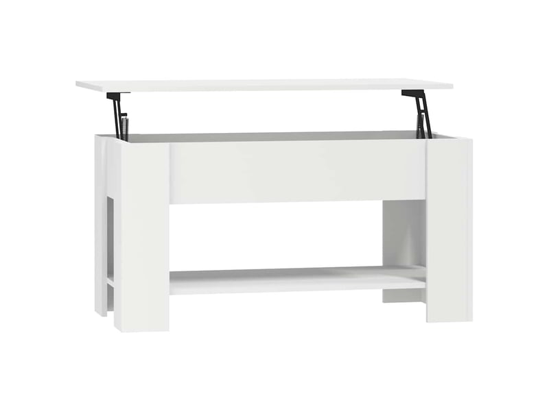  Table basse rectangulaire | table de salon blanc 101x49x52 cm bois d'ingénierie shl1987  - Conforama A
