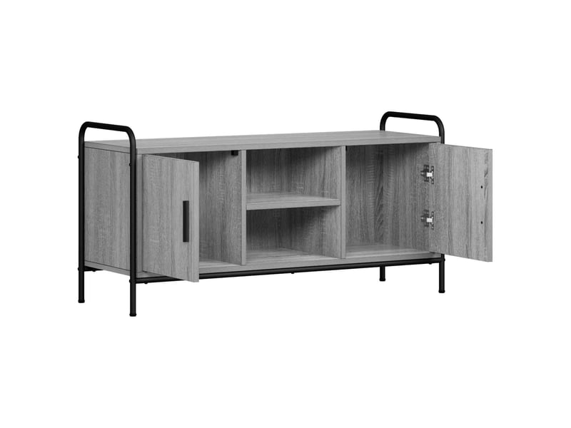  Meuble tv moderne, banc tv 99x33x50 cm sonoma gris bois d'ingénierie  - Conforama C