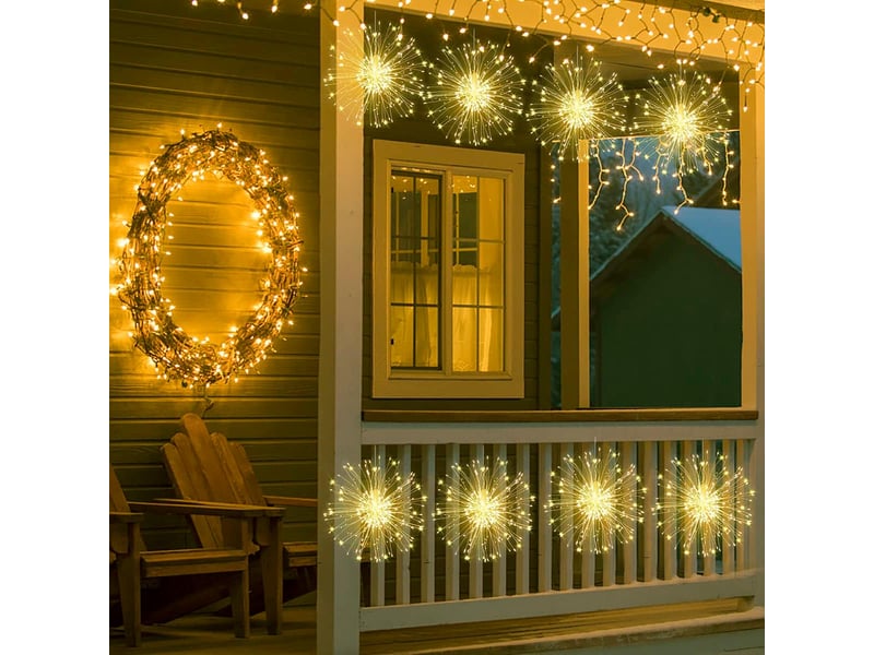  Guirlande lumineuse de noël 480 led  8 modes blanc chaud 4 groupes dans un brin  - Conforama C