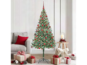 Sapin de noël artificiel, arbre de noël avec 300 led vert 180 cm pvc et acier shl5210