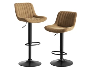 tabouret de bar assise réglable en hauteur  <strong>HAUSS SPOLE</strong>  - marron hauteur d'assise 63 cm vendu Par paire