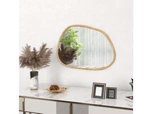 Miroir forme atypique à fixer coloris naturel <strong>MIVRAY </strong> <strong></strong> - 80 cm x 2.1 cm