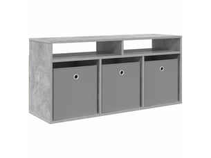 Armoire de rangement bureau avec tiroir gris béton 102x32x48,5 cm