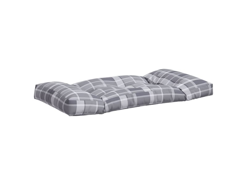  Lot de 2 coussins de palette, coussins de canapé carreaux gris tissu cf59468  - Conforama E