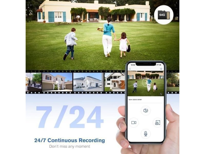 Caméra ptz wifi extérieure 4k 8mp 360° vision nocturne couleur 30m ip66 - Conforama C