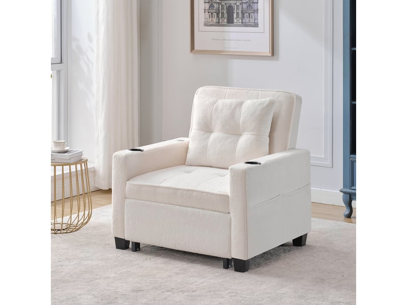  Canapé convertible, canapé-lit, porte-gobelets, 3 en 1, usb, pour salon et séjour, adapté à l'espace de vie  - Conforama R
