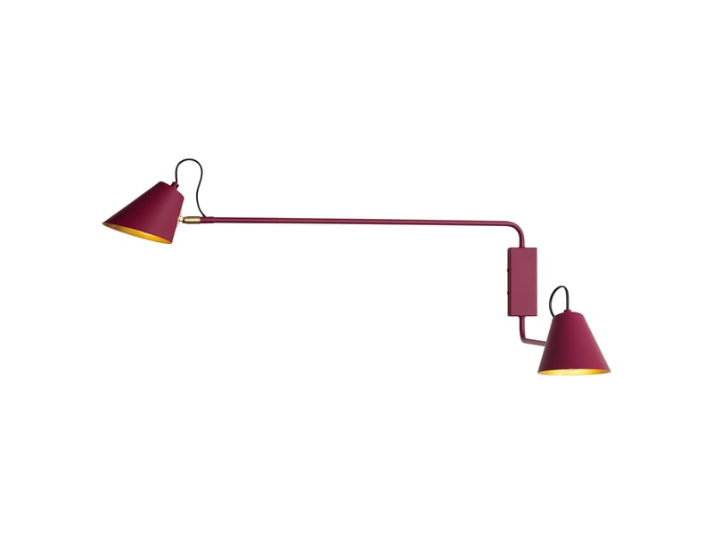  Applique murale moderne violette avec intérieur doré orientable 2 lumières - lune  - Conforama E