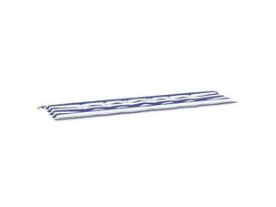 Coussin de banc, coussin d'assise, coussin de canapé tissu oxford rayure bleue 180 x 50 x 3 cm cf53818