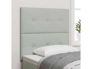 Tete de lit A poser largeur 80 cm <strong></strong> <strong></strong> argenté
