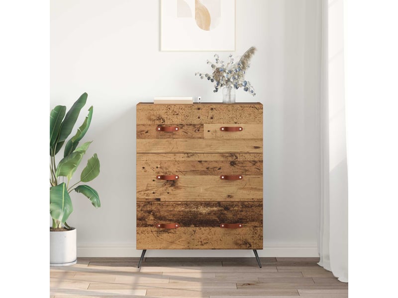  Commode chambre adulte, armoire à tiroirs bois ancien 69,5x34x90 cm bois d’ingénierie  - Conforama D