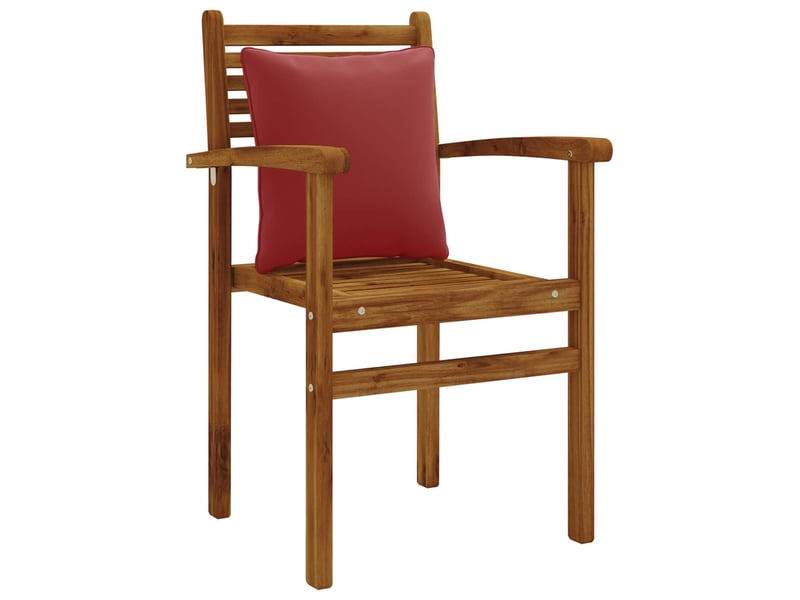 Lot de 4 coussins de dos, coussins de dossier putten 100 % polyester bordeaux cf59430 - Conforama C