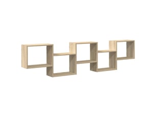 Étagère cube murale 5 compartiments chêne sonoma cf41347