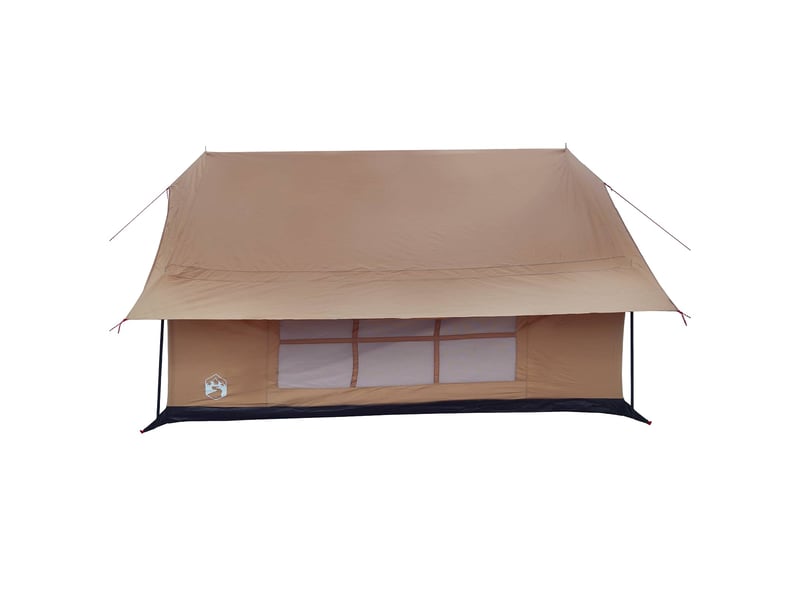  Tente de camping, tente cabane marron 340x246x210 cm polycoton  - Conforama E