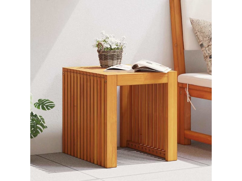  Table d'appoint de jardin, table d'extérieur huile naturelle 43 x 36 x 40 cm  - Conforama B