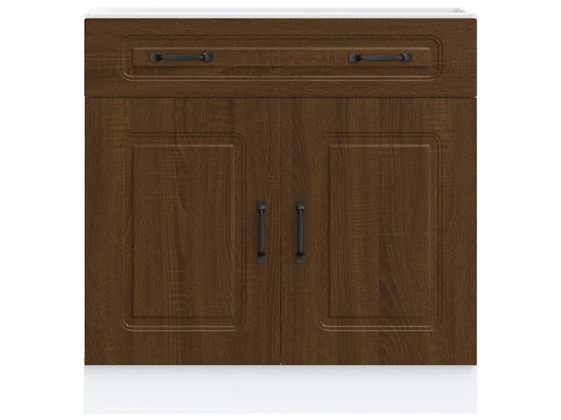Meuble de rangement, armoire de cuisine kalmar chêne marron bois d'ingénierie shl1429 - Conforama D