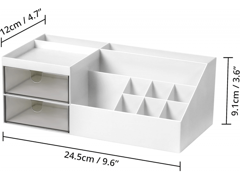  Organisateur maquillage blanc - rangement produit de beauté &amp; fournitures de bureau multifonction pour meuble  - Conforama B
