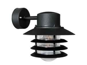 Applique descendante extérieur adapté aux zones côtières, vejers en métal noir, ip54, nordlux
