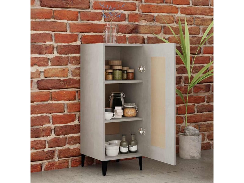  Buffet - bahut - meuble de rangement gris béton 34,5x34x90 cm bois d'ingénierie  - Conforama C