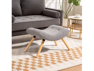 Pouf / repose pied <strong>VIVRYN</strong> <strong></strong> gris