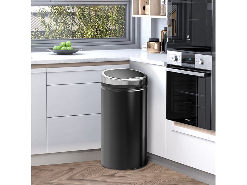 Poubelle automatique 42 l 30,5 x 30,5 x 68 cm capteur noire - Conforama B