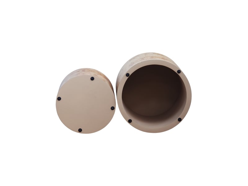  Tables basses imbriquées lot de 2 en bois naturel et mdf  - Conforama D