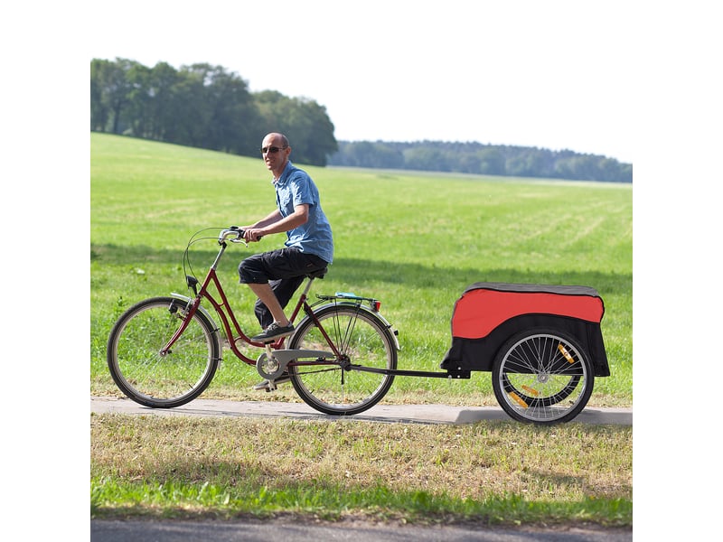  Vélo - avec rangement - gain de place - acier - rouge - pour jardin et extérieur 130x77x65cm - Conforama C