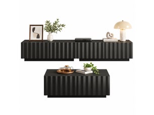 Meuble tv coloris noir 200 cm   