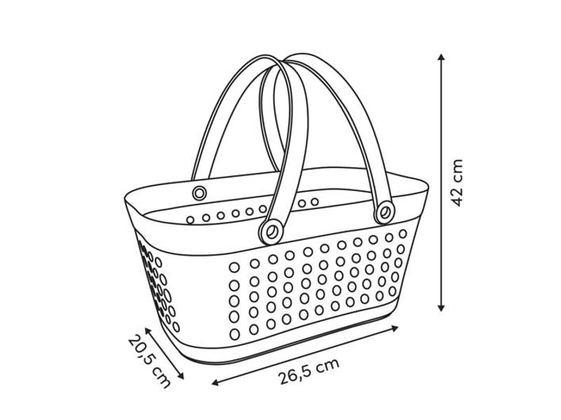  Panier à linge avec poignées rectangulaire 18 l  - Conforama C