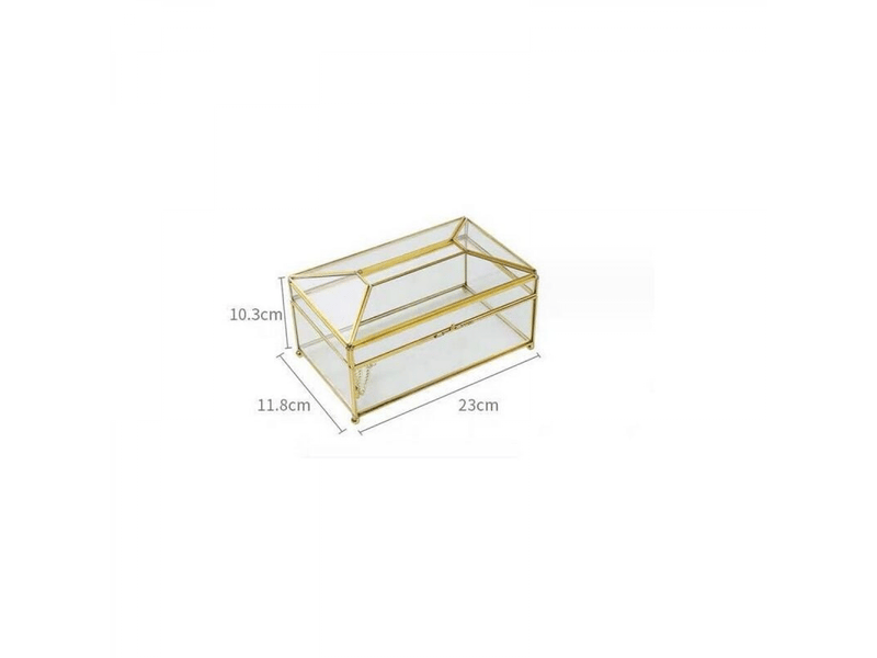  Distributeurboîte à mouchoir rectangulaire en verre transparent pour la famille, le bureau, la tablette etc  - Conforama B