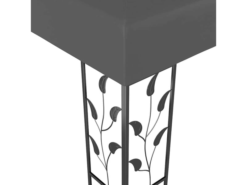  Tonnelle avec guirlande lumineuse à led 3x3 m anthracite cf62462  - Conforama E